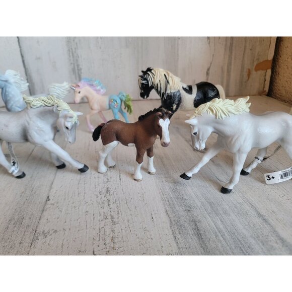 Horse variety unicorn fawn farm animal toy set figure mane run - Picture 6 of 7